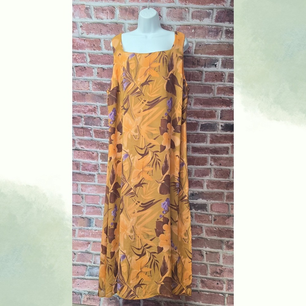 Women's GABRIELLE Floral Sleeveless Polyester‎ Dress Size 24